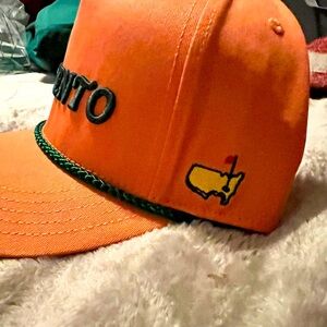 Orange Embroidered Golf Logo Rope-Trim Cap pimento